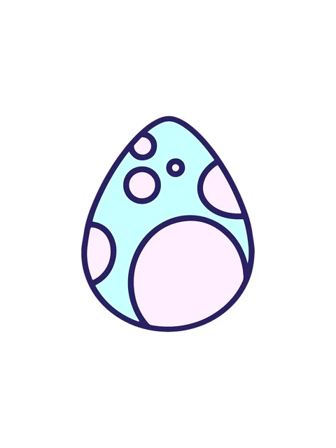 Starburst effect animation of cute easter egg design drawing Stock Footage 324202331