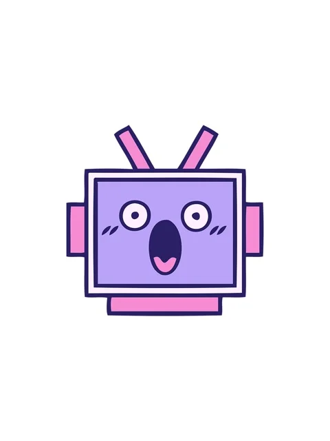 Starburst effect animation of cute robot head Video stock 324486586