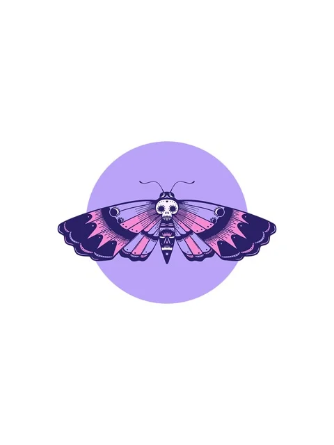 Starburst effect animation of deaths head moth design Stock Footage 324464606