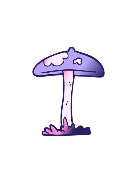 Starburst effect animation of  doodle of a  mushroom Stock Footage 324398367