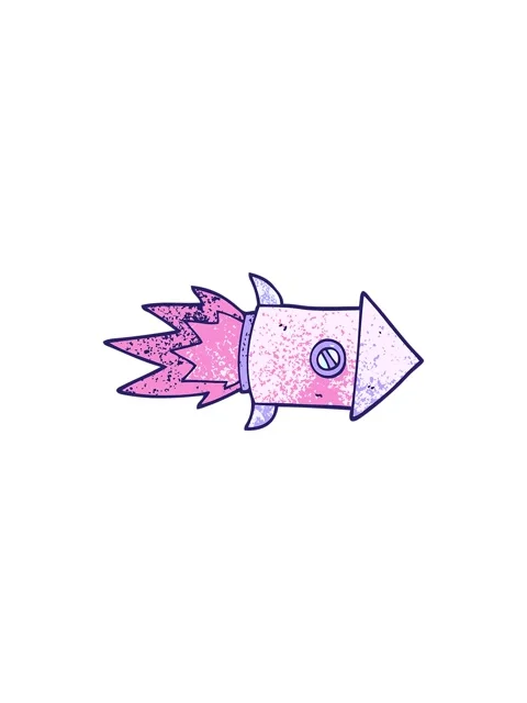 Starburst effect animation of a doodle of a space rocket Stock Footage 324250411