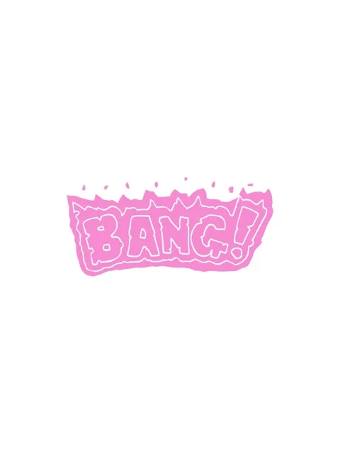 Starburst effect animation of doodle word bang Stock Footage 324376721