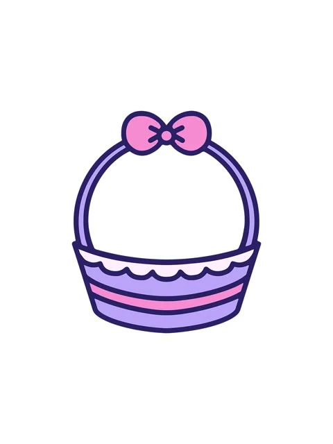 Starburst effect animation of easter basket in bright colors Stock Footage 323597607