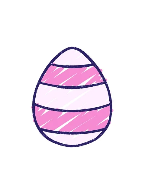 Starburst effect animation of Easter Egg Chalk Drawing Stock Footage 324172863