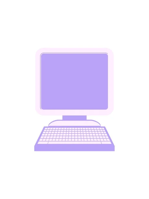 Starburst effect animation of Flat colour illustration of a computer Stock Footage 324169382