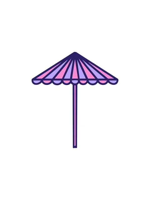Starburst effect animation of a folding beach parasol Stock Footage 324128850