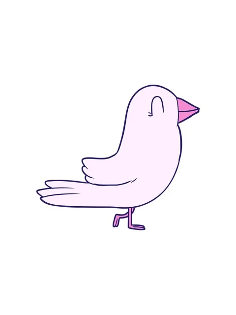Starburst effect animation of fun cartoon bird character Stock Footage 324472237