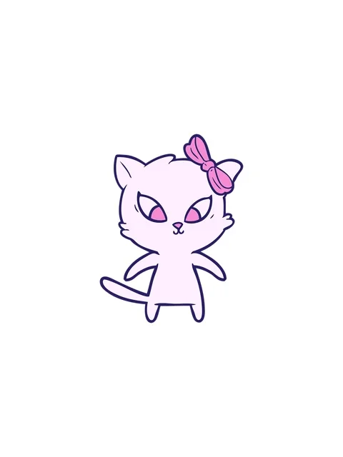 Starburst effect animation of a fun illustration of a cartoon cat Stock Footage 324070704