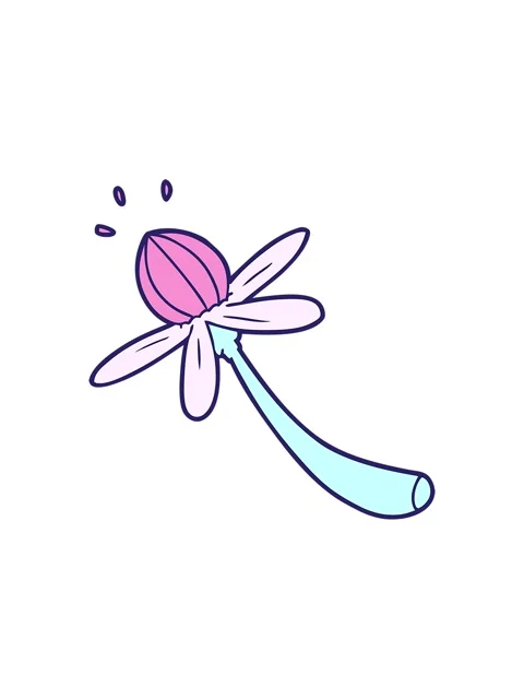Starburst effect animation of fun quirky flower drawing Stock Footage 324203218