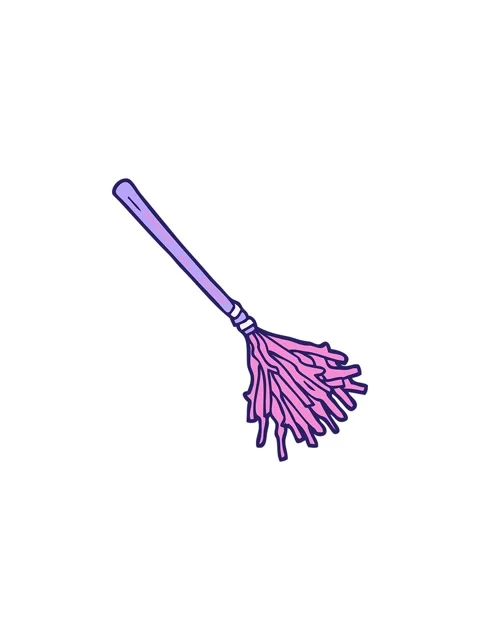 Starburst effect animation of hand drawn doodle style cartoon witches broom.. Stock Footage 324079704