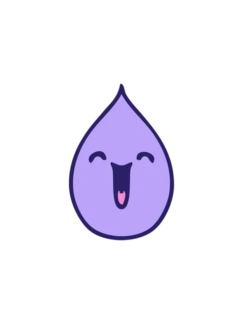 Starburst effect animation of hand drawn quirky cartoon emotional rain drop Stock Footage 324084260