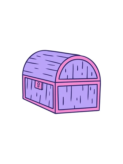 Starburst effect animation of a hand drawn cartoon doodle of a treasure chest Stock Footage 324433071