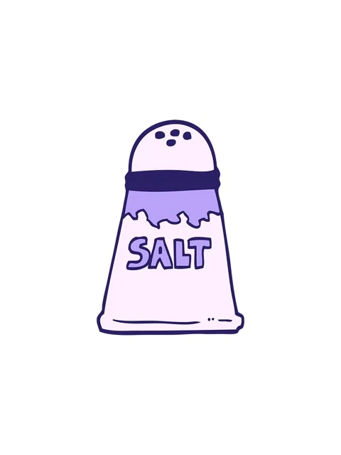 Starburst effect animation of hand drawn doodle style cartoon salt shaker Stock Footage 324463357