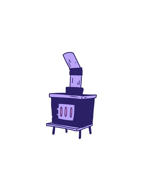 Starburst effect animation of hand drawn cartoon doodle of a house furnace Stock Footage 324470705