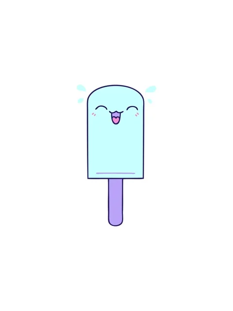 Starburst effect animation of hand drawn quirky cartoon orange ice lolly Stock Footage 324492643