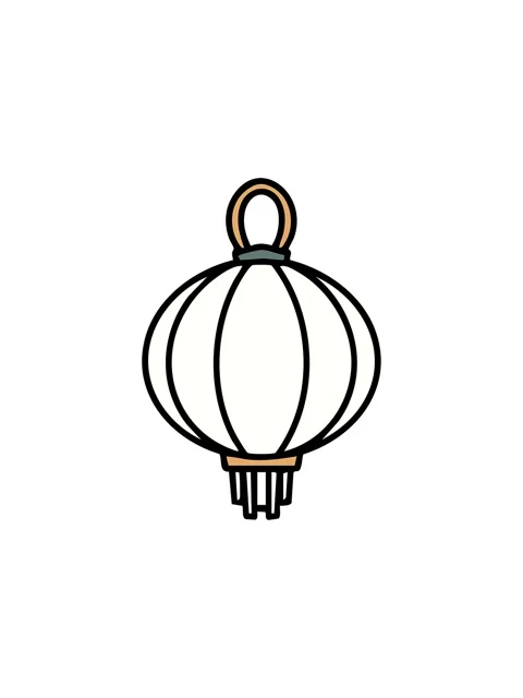 Starburst effect animation of hanging lamp in traditonal japanese craft style Stock Footage 324303497