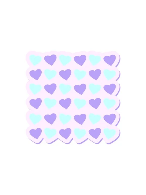 Starburst effect animation of hearts repeat pattern sticker Stock Footage 324232614