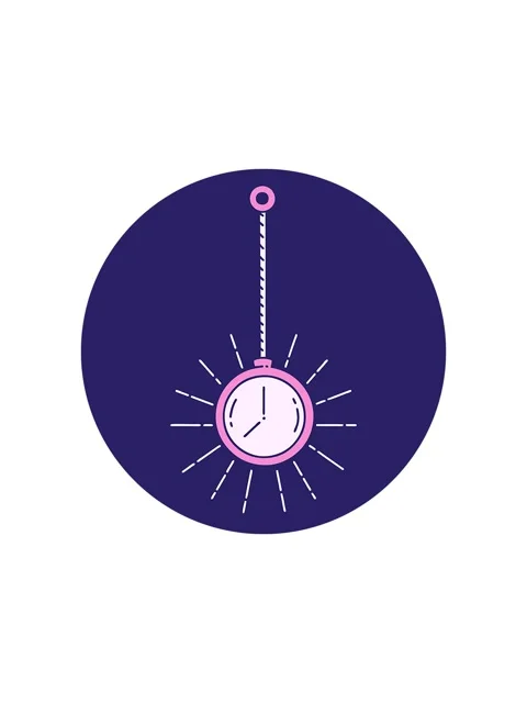 Starburst effect animation of icon of a tattoo style gold pocket watch Stock Footage 324098603