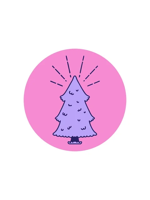 Starburst effect animation of icon of a tattoo style pine tree Stock Footage 324394711
