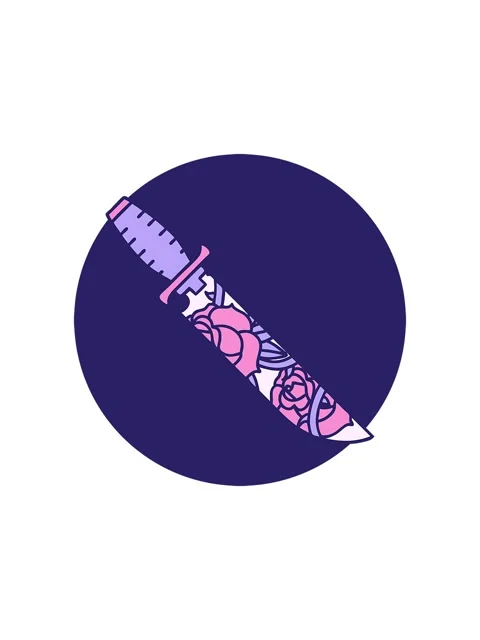 Starburst effect animation of iconic tattoo style image of a dagger with fl.. Stock Footage 323599030