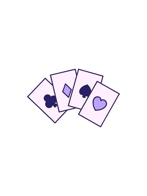 Starburst effect animation of iconic tattoo style image of a run of cards Stock Footage 324412745