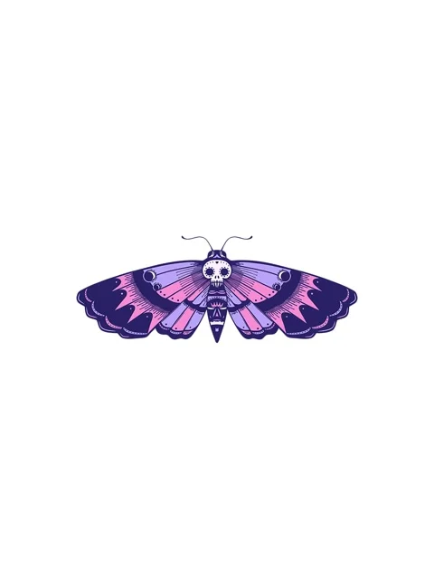 Starburst effect animation of image of a deaths head moth Stock Footage 324149596