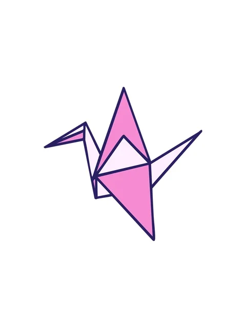 Starburst effect animation of a japanese folded paper origami crane Vídeos de archivo 324366653