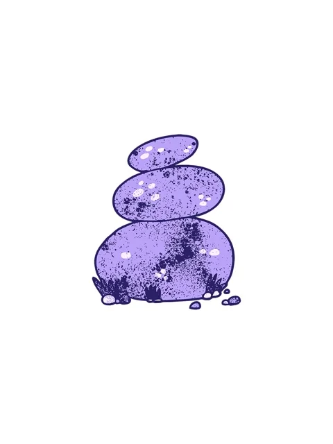 Starburst effect animation of large stacked stones Stock Footage 324054485