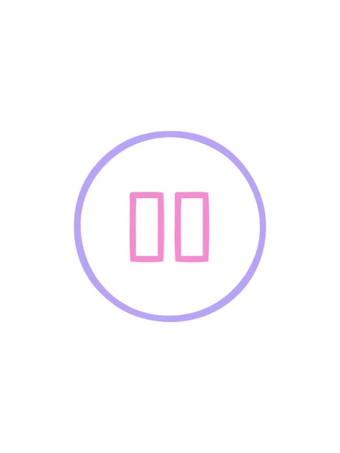 Starburst effect animation of line drawing cartoon of a pause button icon Stock Footage 324225195