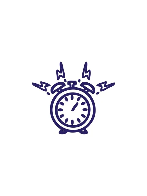 Starburst effect animation of line drawing cartoon of a ringing alarm clock.. Stock Footage 324405752