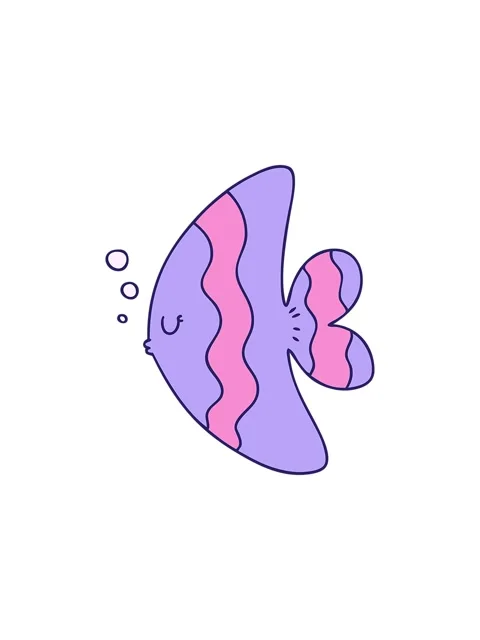 Starburst effect animation of quirky fun cartoon fish Stock Footage 323603731