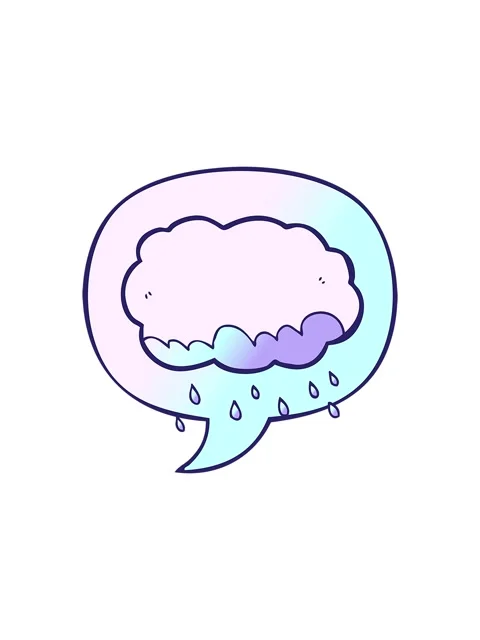 Starburst effect animation of rain cloud with speech bubble in smooth gradi.. Stock Footage 324319183