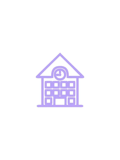 Starburst effect animation of school house symbol icon Stock Footage 324085798