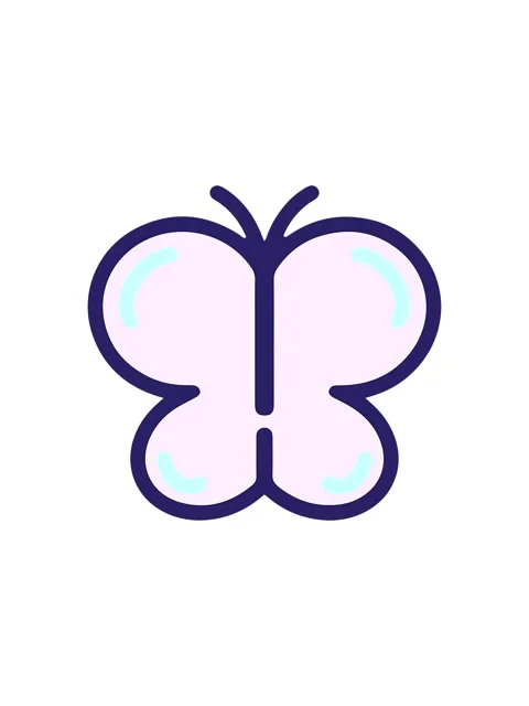 Starburst effect animation of simple fun butterfly Stock Footage 324342280