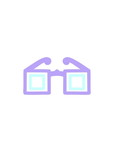 Starburst effect animation of square glasses symbol icon Stock Footage 324044539