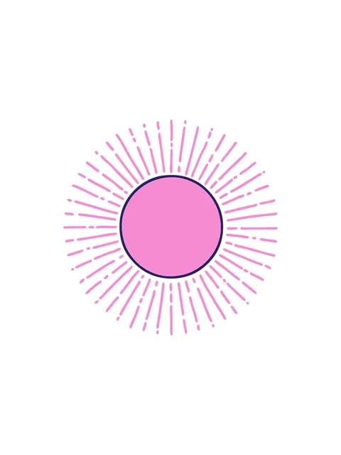 Starburst effect animation of sun simple graphic Stock Footage 324251174