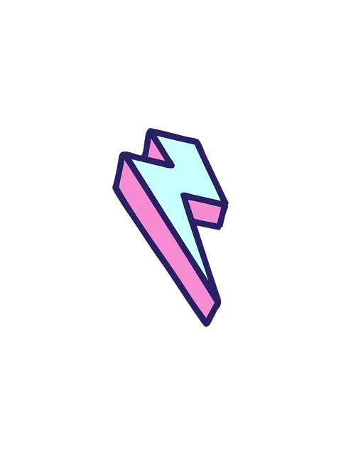 Starburst effect animation of tattoo style lightning bolt Stock Footage 324077793