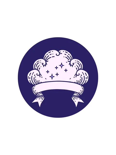 Starburst effect animation of tattoo style icon with banner of a cloud Stock Footage 324376598