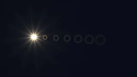 Starburst effect with glowing rings in dark background Vídeo Stock 338182757