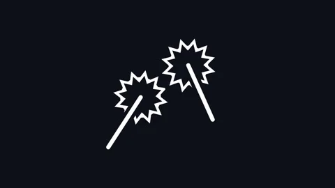 Starburst Explosion Alert Icon Stock Footage 335592163
