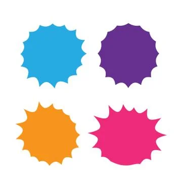 Starburst explosion comic shapes. Speech boom bubble Stock Illustration