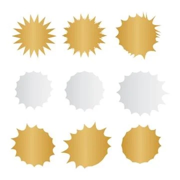 Starburst explosion comic shapes. Speech boom bubble Stock Illustration