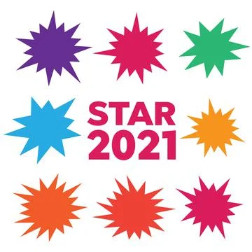 Starburst explosion comic shapes. Speech boom bubble Stock Illustration