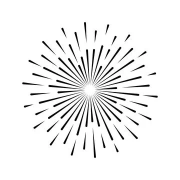 Starburst graphic vector with radiating lines creating a burst effect, repr.. Stock Illustration