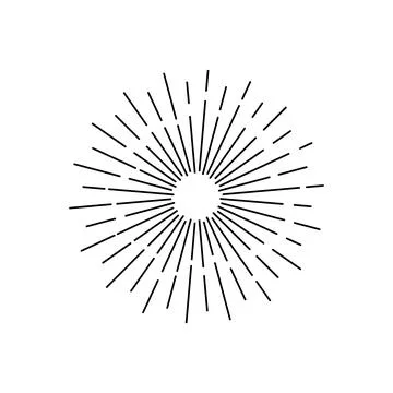 Starburst graphic vector with radiating lines creating a burst effect, repr.. Иллюстрация