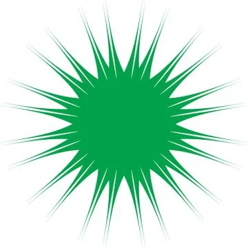 Starburst Logo green Stock Illustration