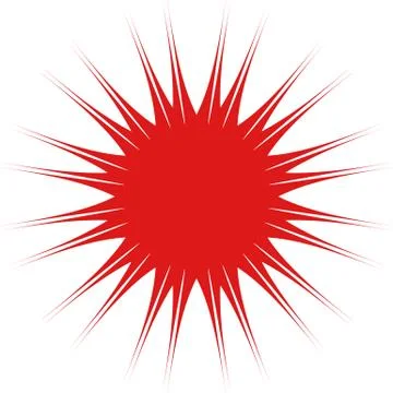 Starburst Logo Red Stock Illustration