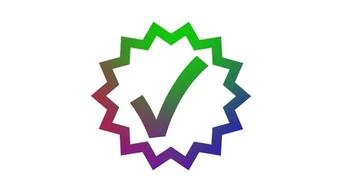 Starburst Minimalist Check Mark Animation, Task Complete Check Animation Stock Footage 307956366