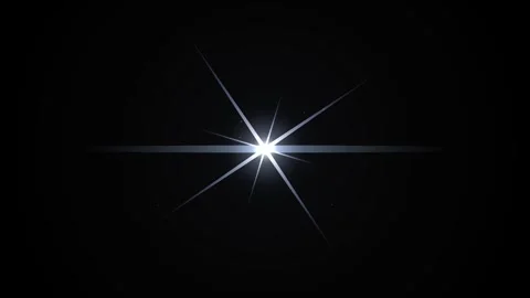 Starburst rays. Bright white starburst with sharp rays on black background Stock Footage 338219210