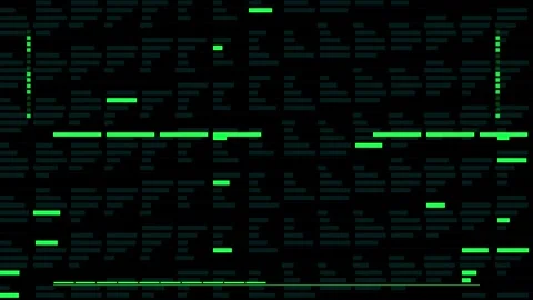 Starburst rays digital technology interface with glowing green data grid line Stock-Footage 345900266
